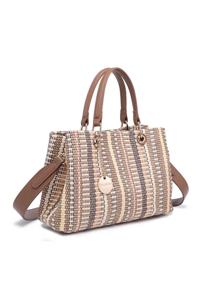 Chic Woven Structured Handbag