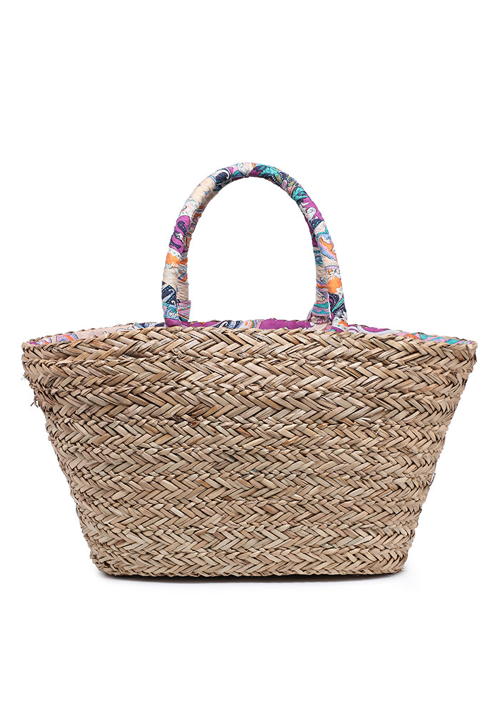 KASSANDRA Boho Chic Woven Beach Bag