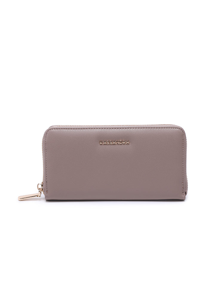 Sleek Zippered Leather Wallet