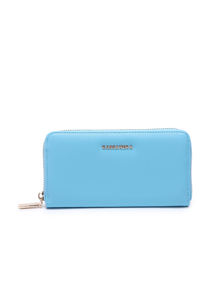 Sleek Zippered Leather Wallet