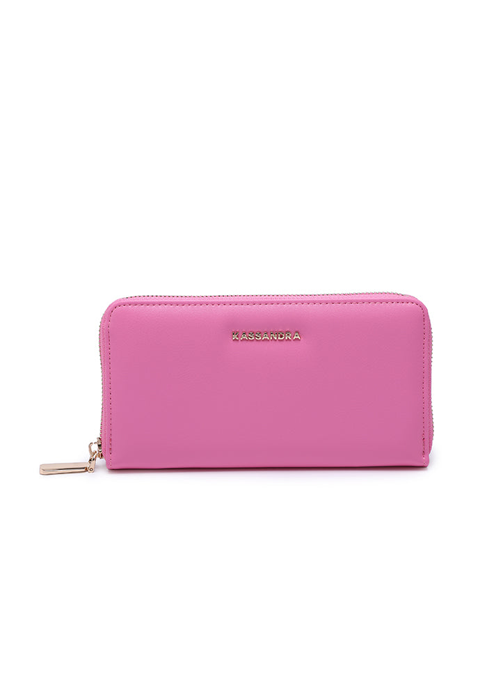 Sleek Zippered Leather Wallet