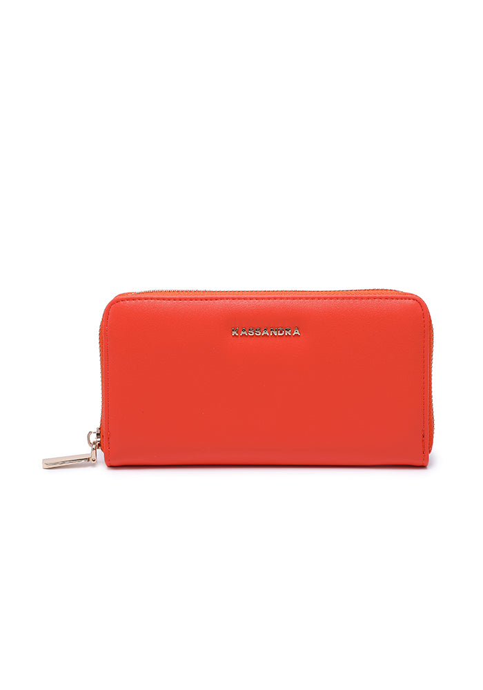 Sleek Zippered Leather Wallet
