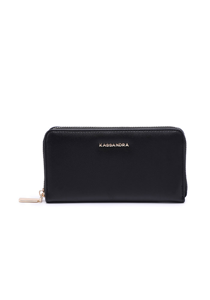 Sleek Zippered Leather Wallet
