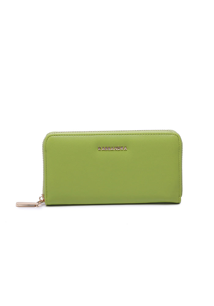 Sleek Zippered Leather Wallet