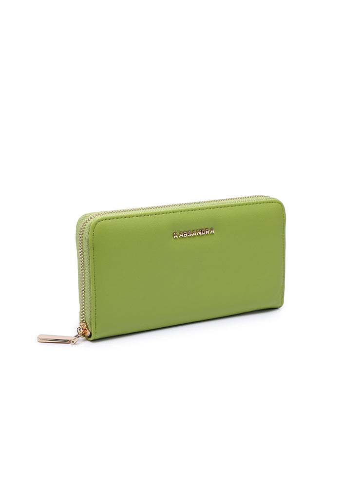 Sleek Zippered Leather Wallet
