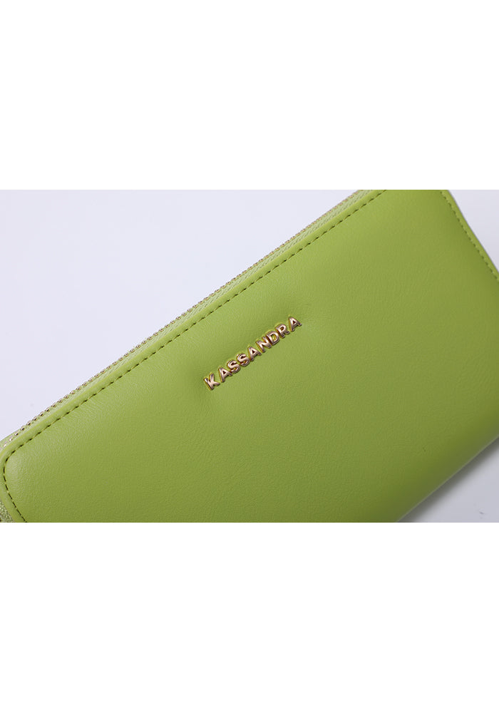 Sleek Zippered Leather Wallet