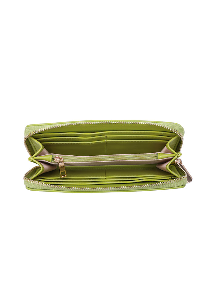 Sleek Zippered Leather Wallet