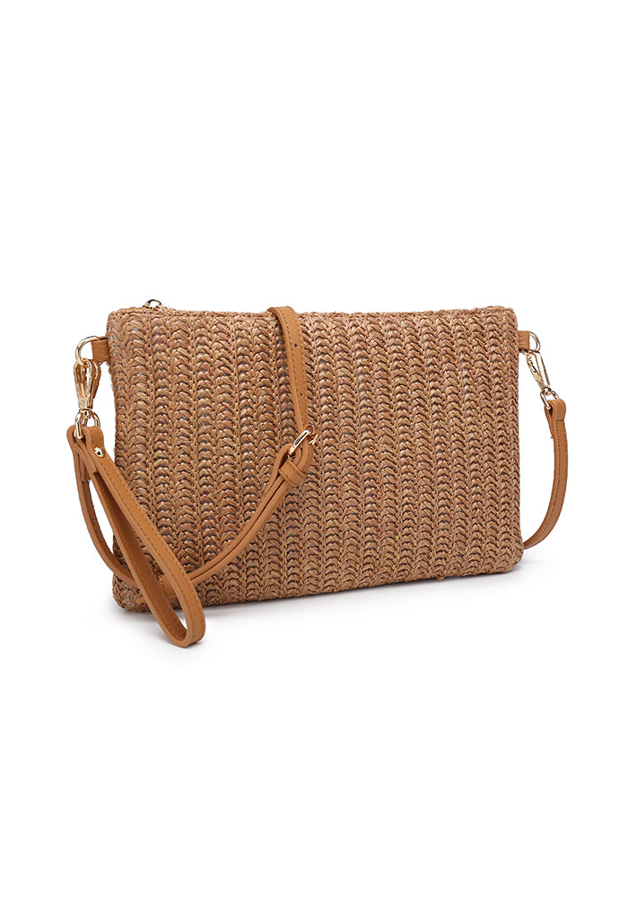 KASSANDRA Classic Straw Crossbody Bag