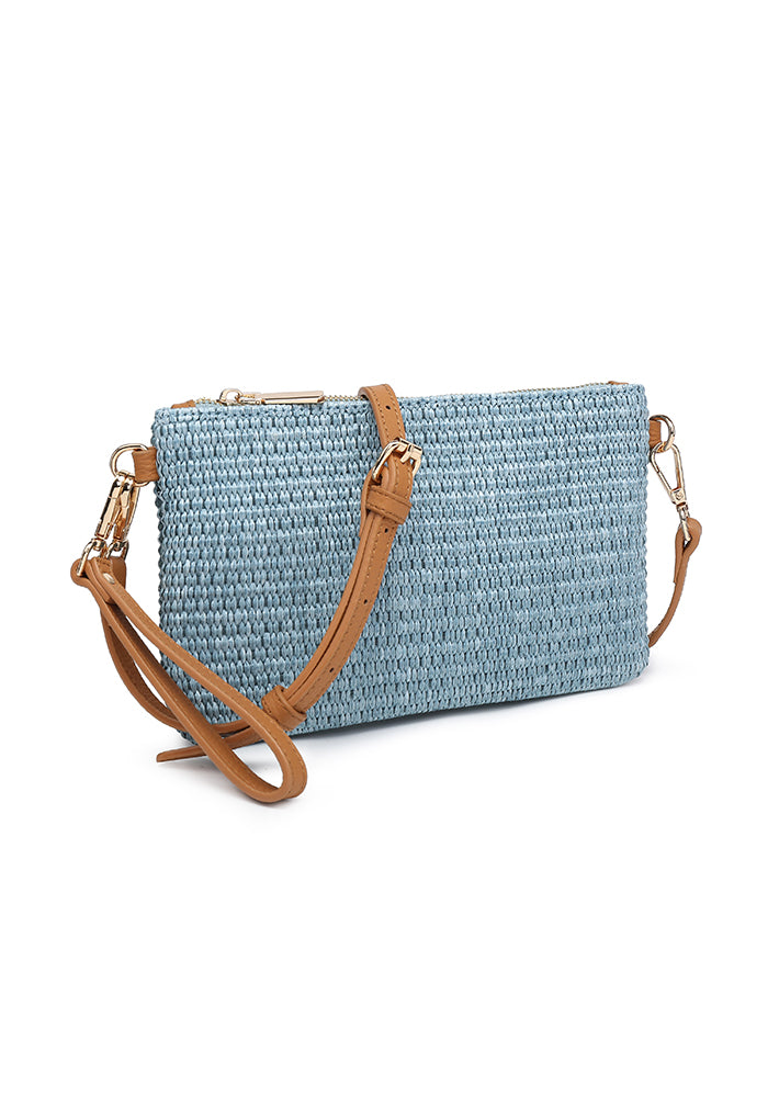 KASSANDRA Vibrant Straw Crossbody Bag
