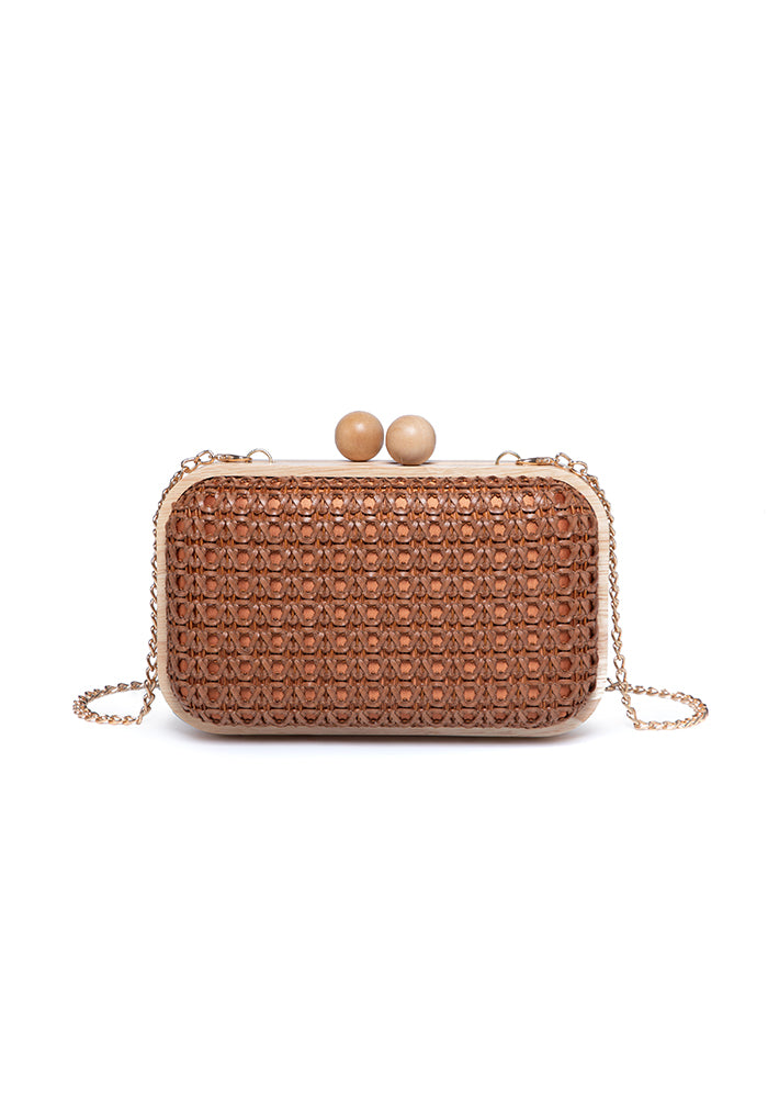 Natural Elegance Woven Clutch