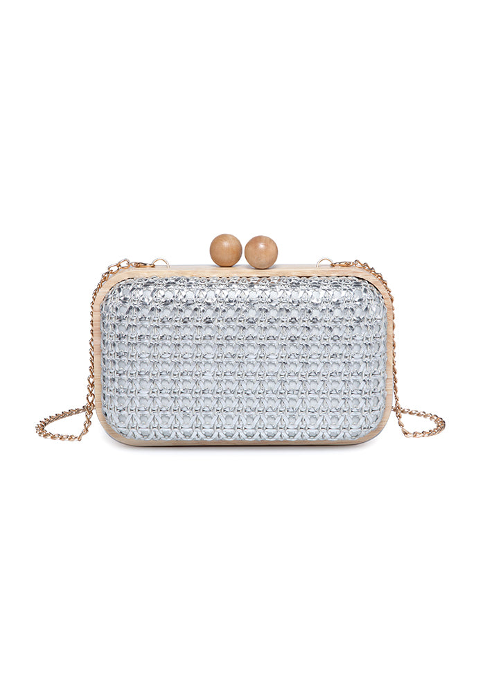 Natural Elegance Woven Clutch