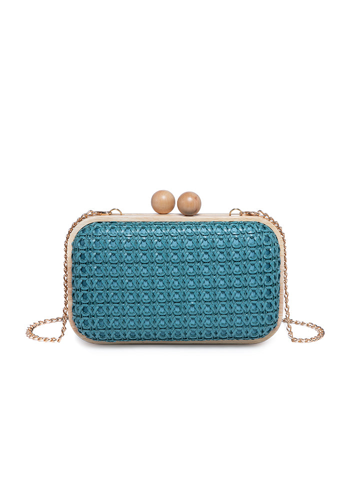 Natural Elegance Woven Clutch