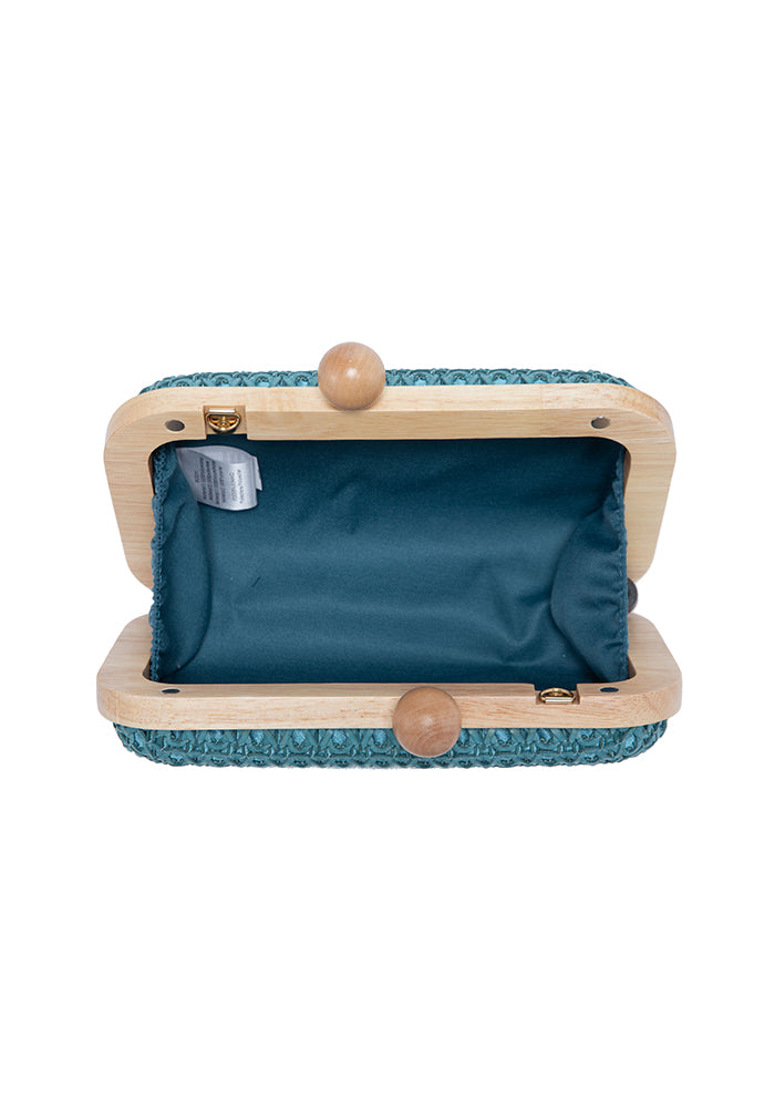 Natural Elegance Woven Clutch