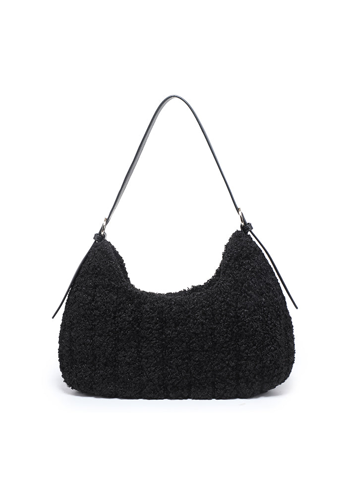 Teddy Bouclé Hobo Shoulder Bag