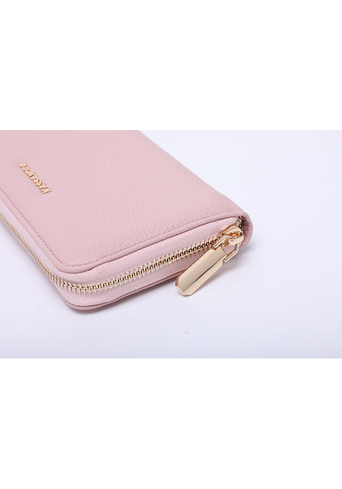 Elegant Zipper Leather Wallet