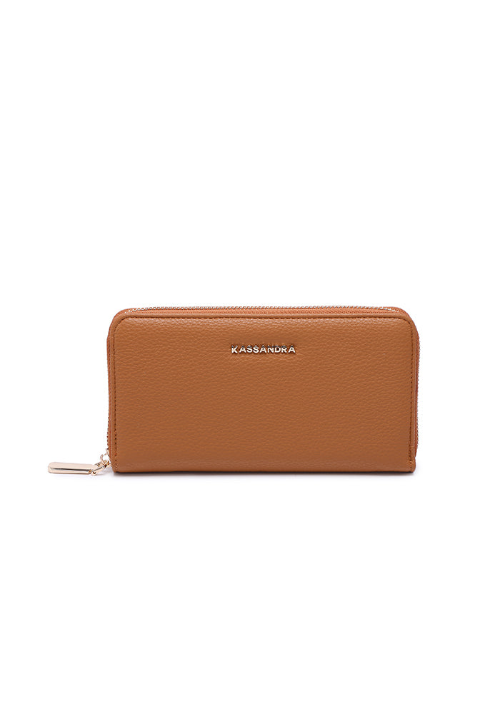 Elegant Zipper Leather Wallet