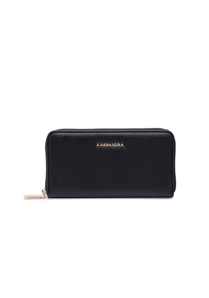 Elegant Zipper Leather Wallet