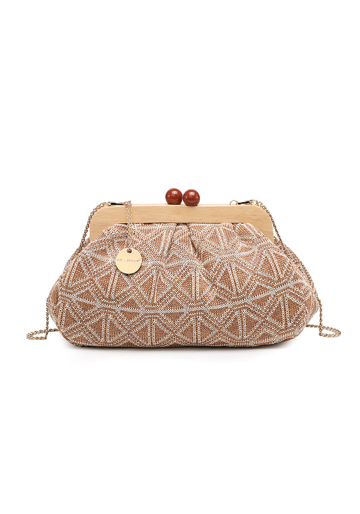 Vintage Geometric Embroidered Clutch Bag