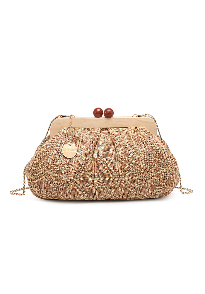 Vintage Geometric Embroidered Clutch Bag