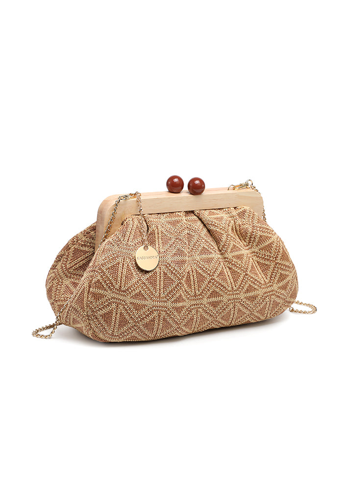 Vintage Geometric Embroidered Clutch Bag