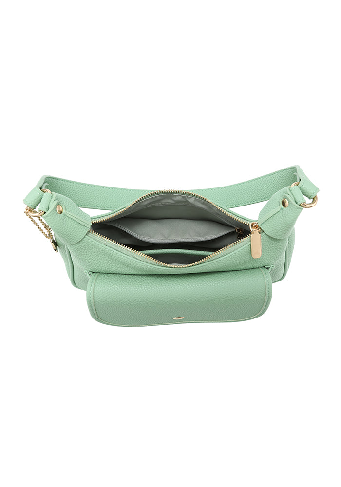 Minimalist Chic Soft Pebbled Leather Shoulder Bag