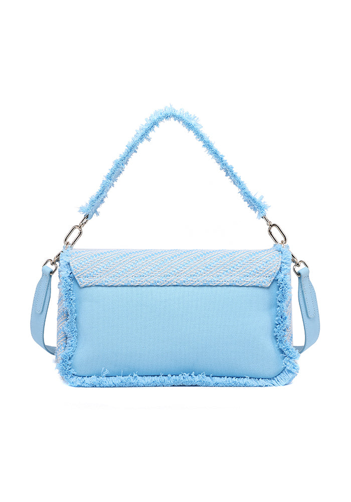 KASSANDRA Fringed Flap Shoulder Bag