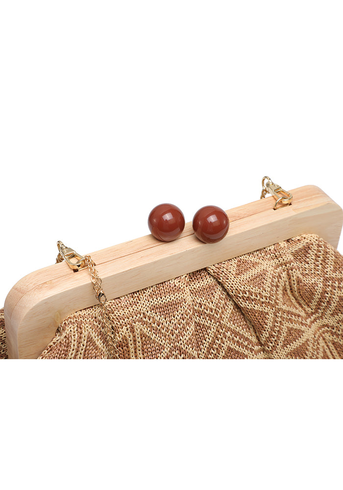 Vintage Geometric Embroidered Clutch Bag