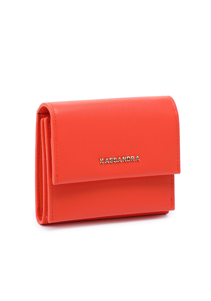 KASSANDRA Compact Leather Fold Wallet
