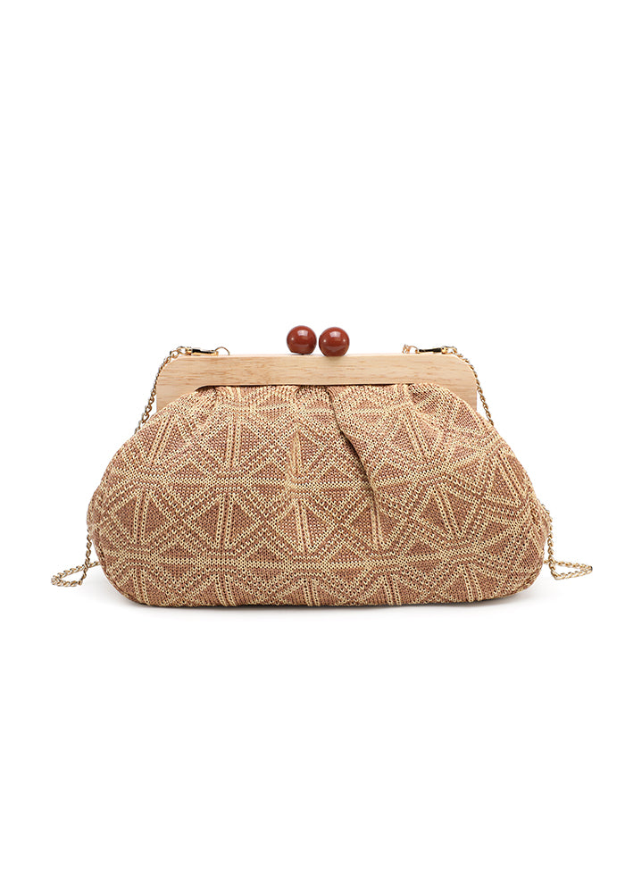 Vintage Geometric Embroidered Clutch Bag