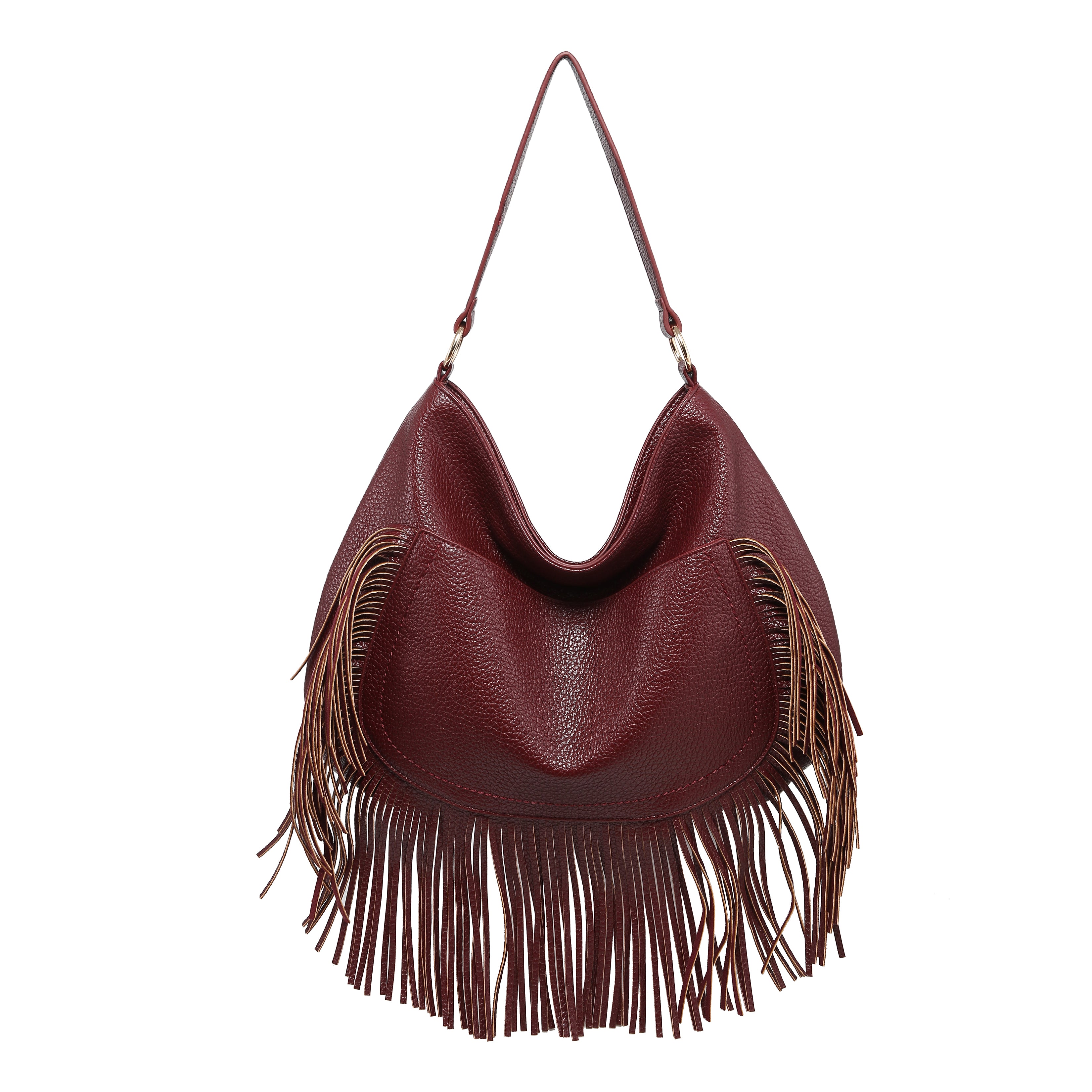 Fringe Slouchy Hobo Bag
