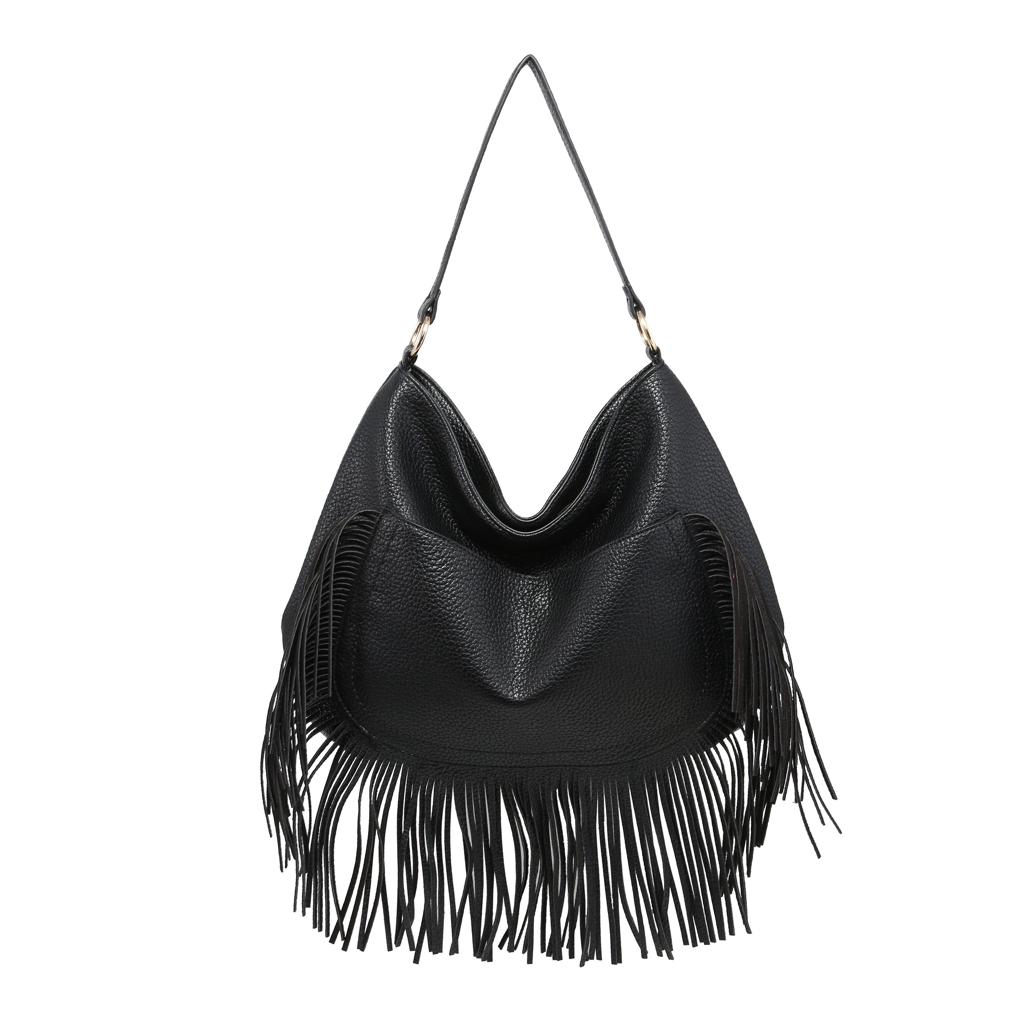 Fringe Slouchy Hobo Bag