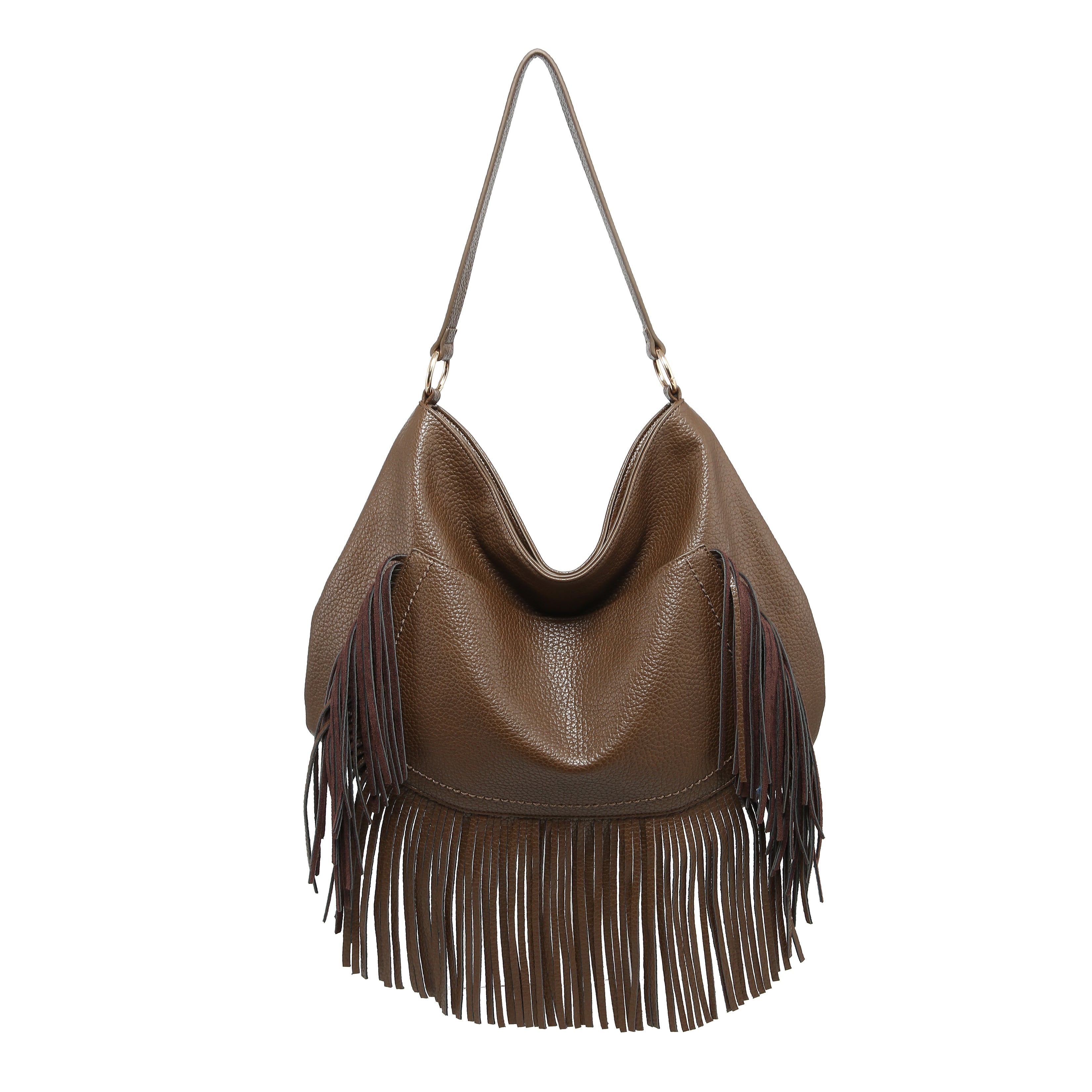 Fringe Slouchy Hobo Bag
