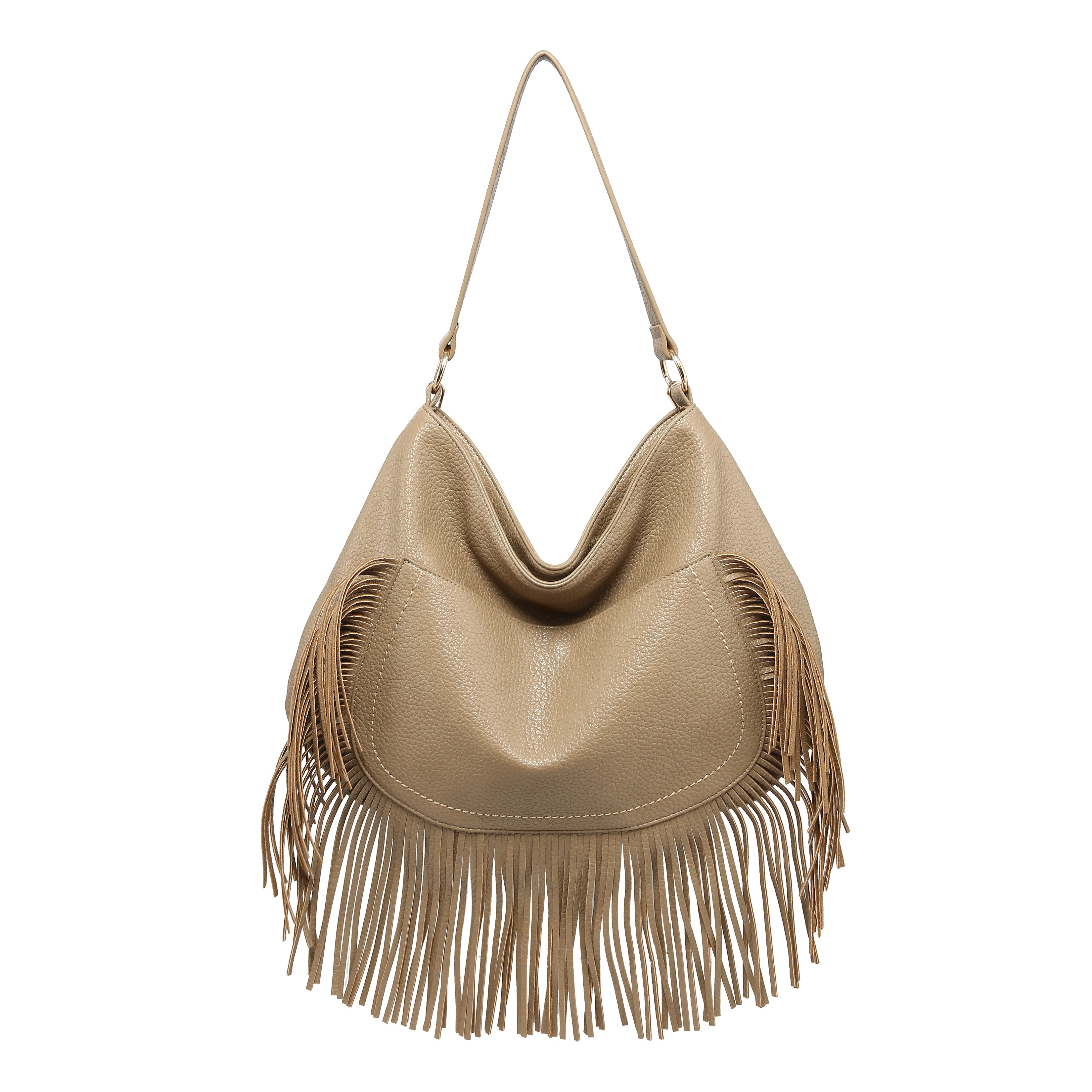 Fringe Slouchy Hobo Bag