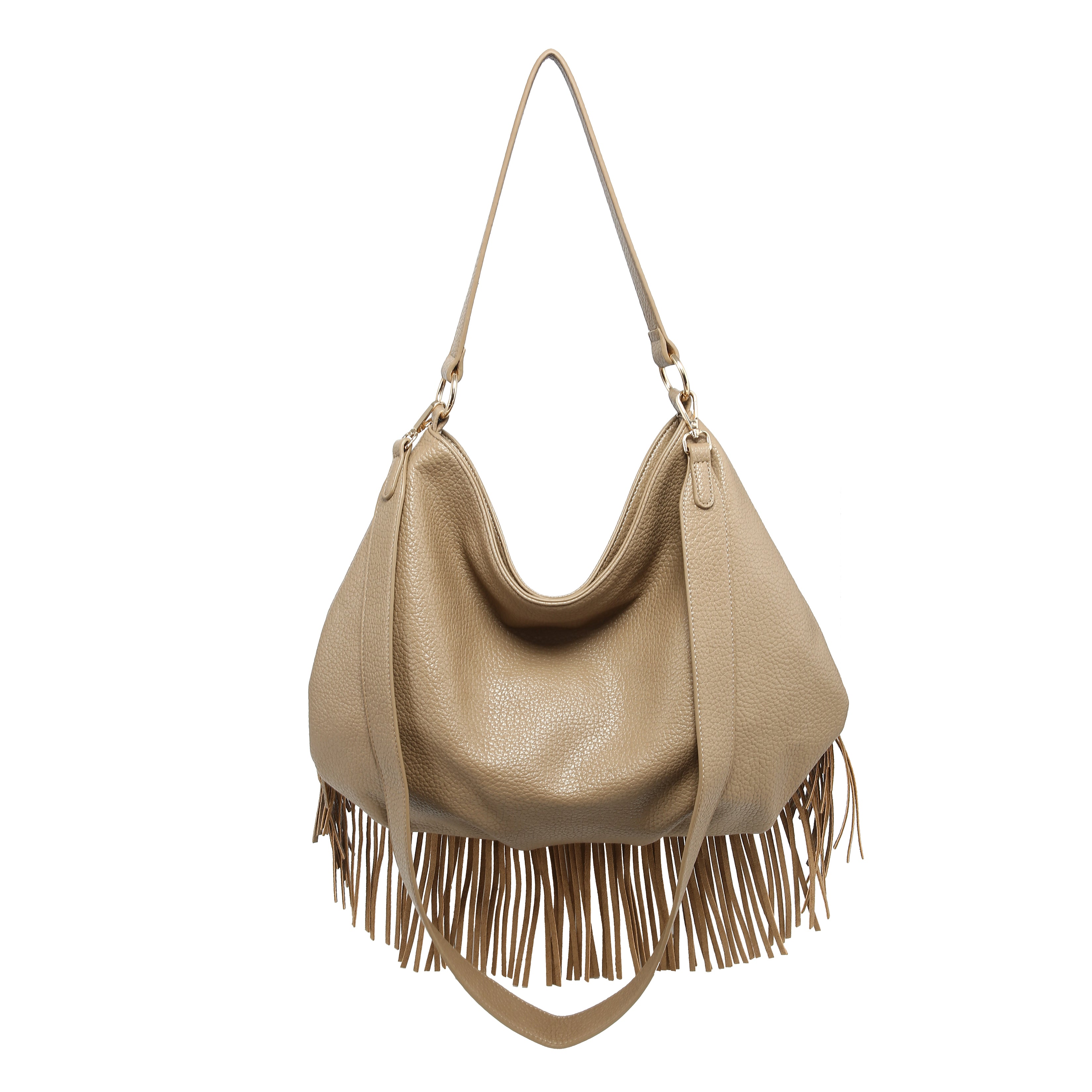 Fringe Slouchy Hobo Bag
