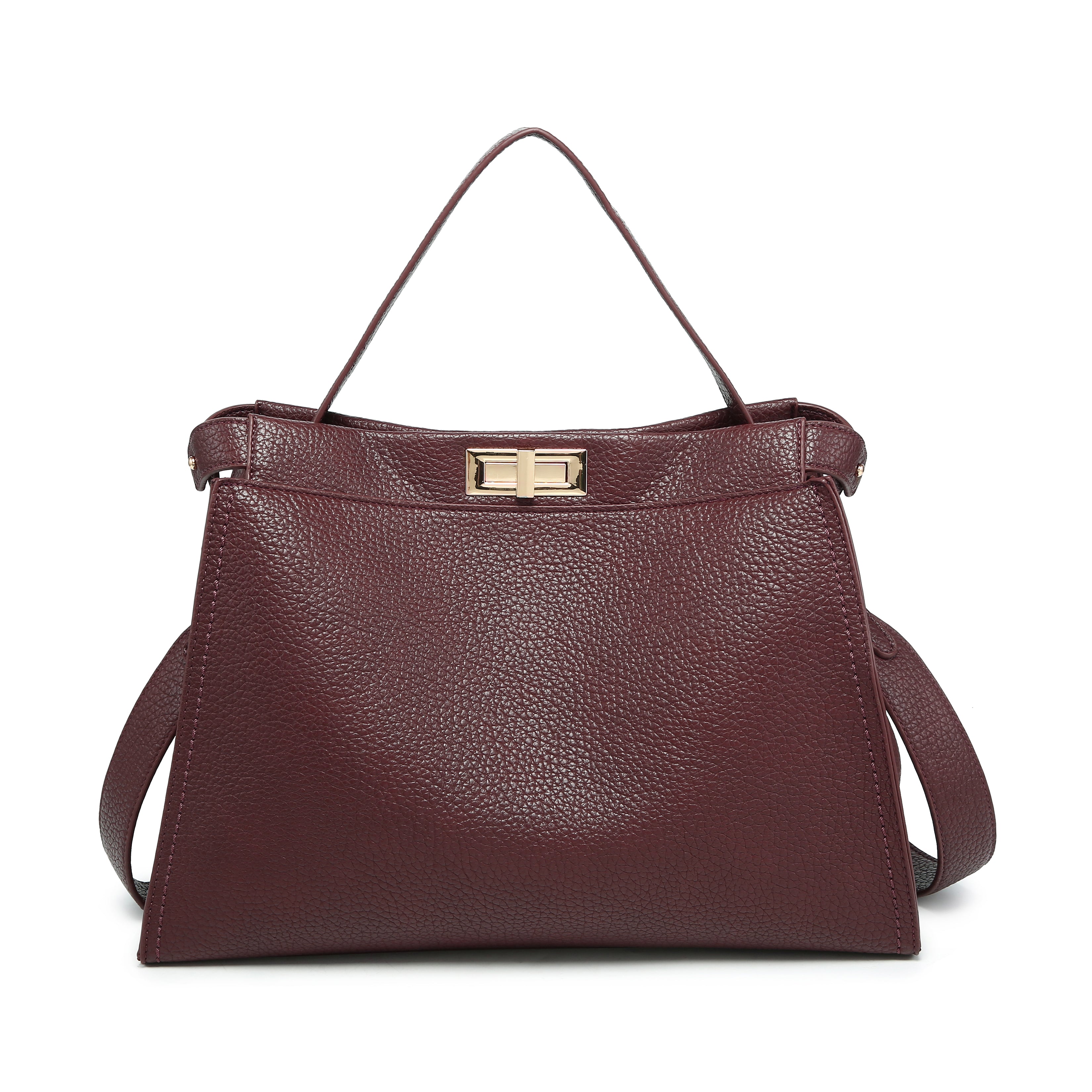 Soft-Edge Turn-Lock Shoulder Tote
