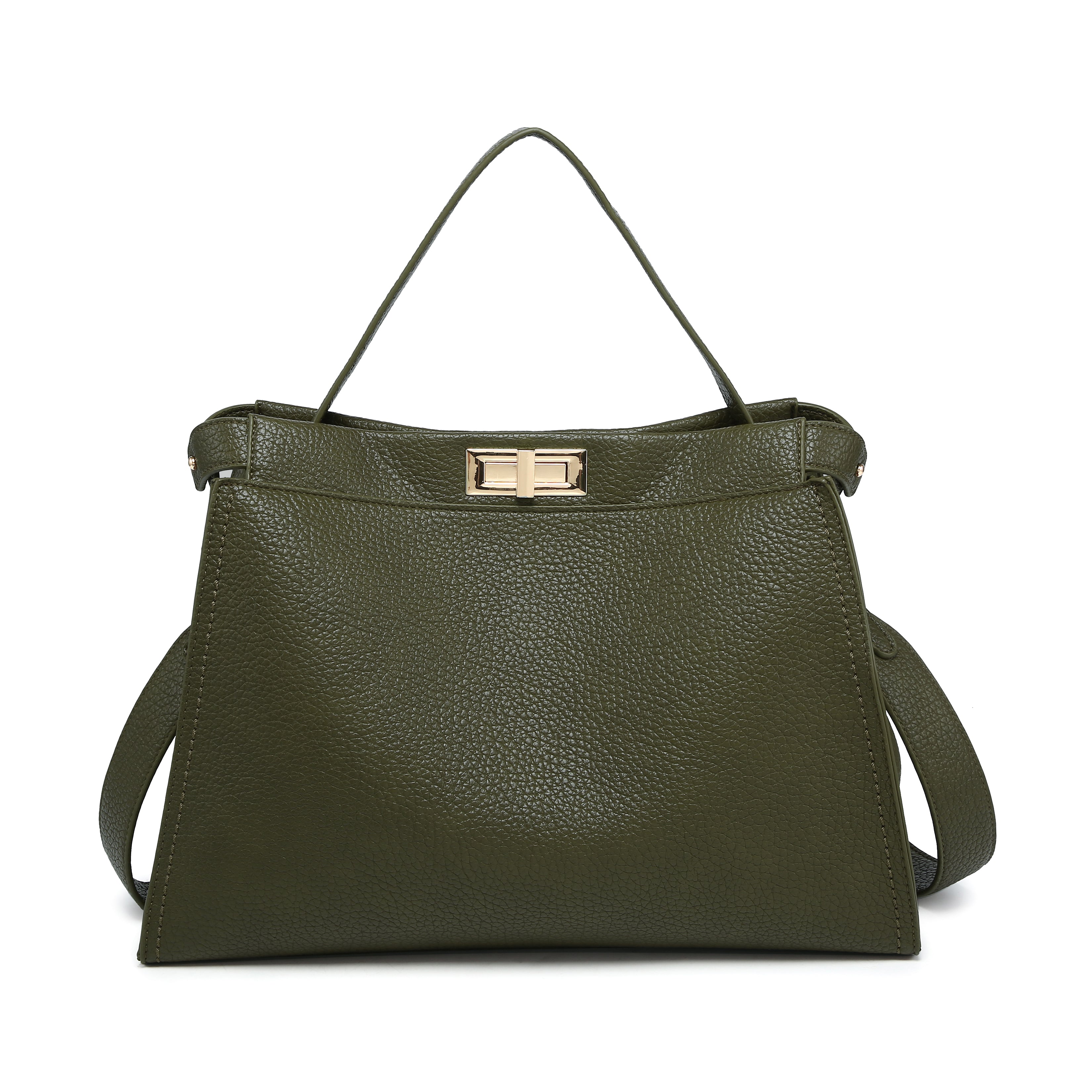 Soft-Edge Turn-Lock Shoulder Tote