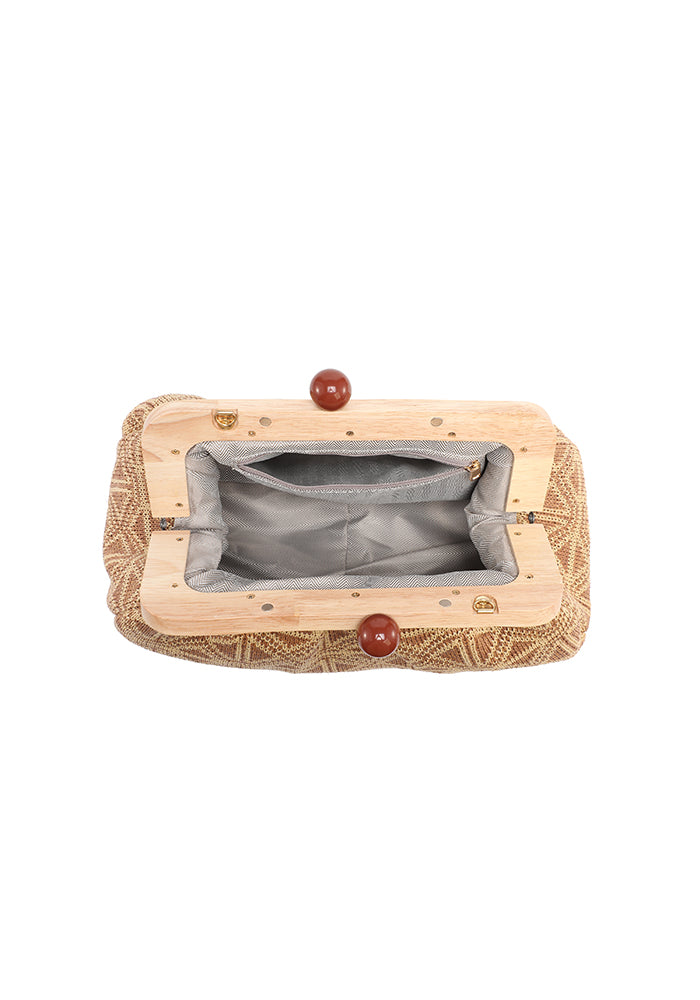 Vintage Geometric Embroidered Clutch Bag