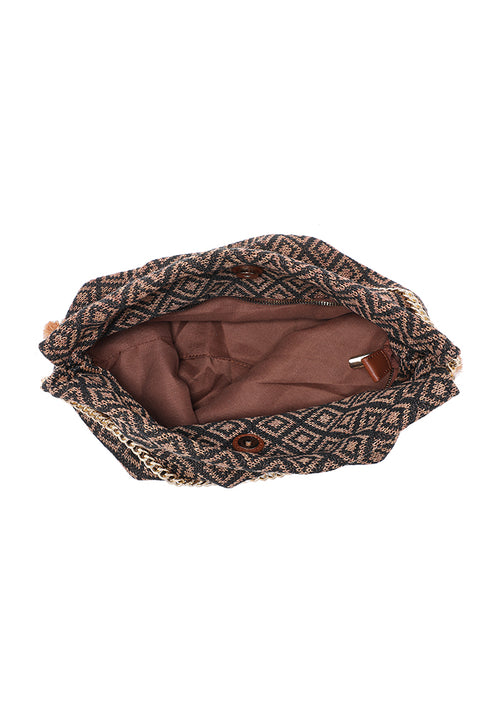 KASSANDRA Geometric Chain Shoulder Bag