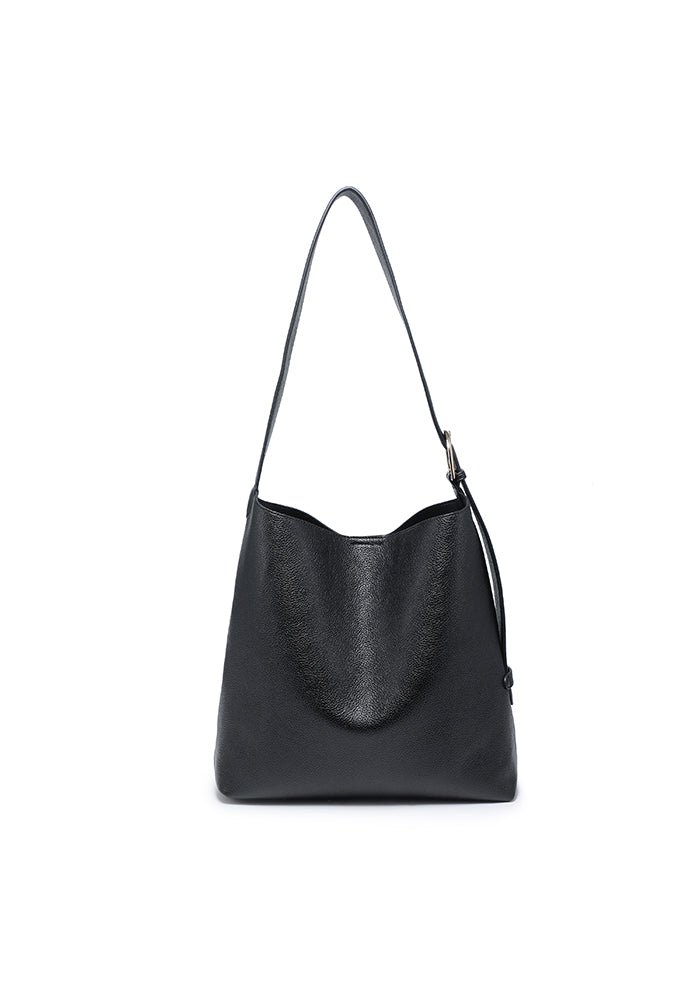 Pebbled Slouchy Hobo Tote with Pouch