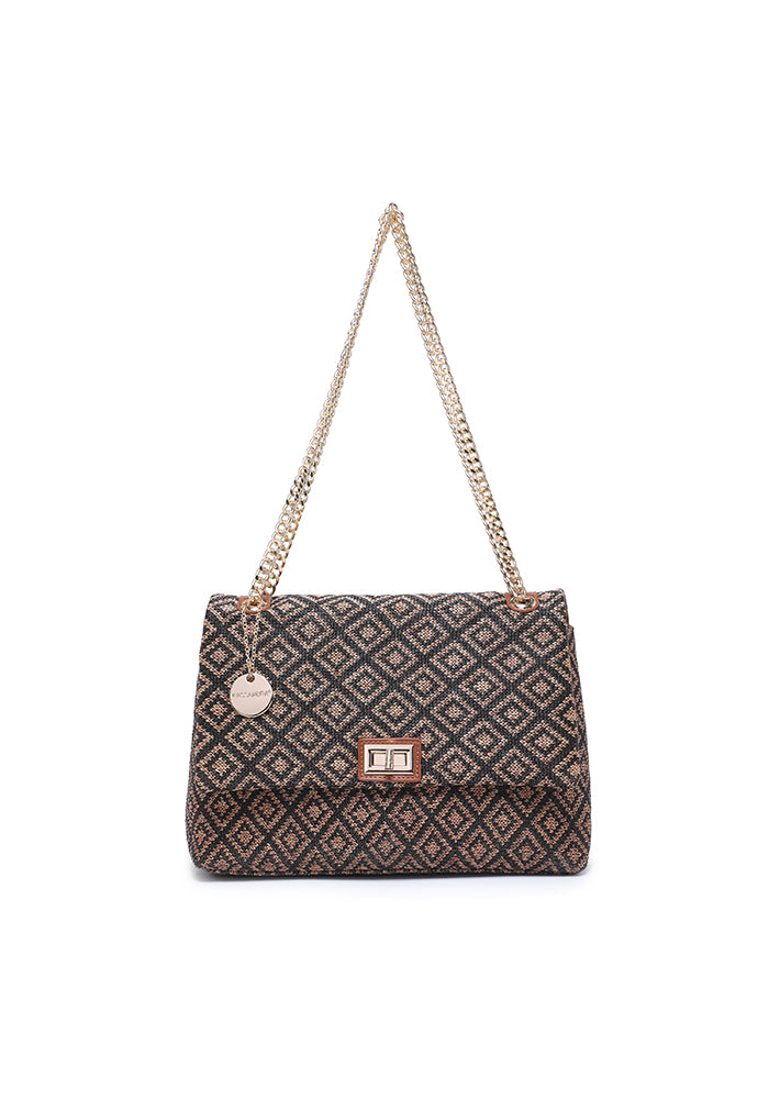 KASSANDRA The Tropea – Chain Shoulder Bag Dark Brown