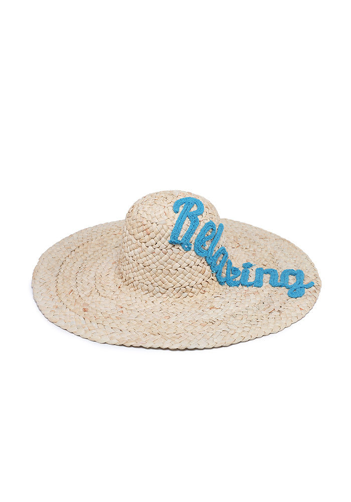 KASSANDRA The Viareggio – Embroidered Straw Hat Navy