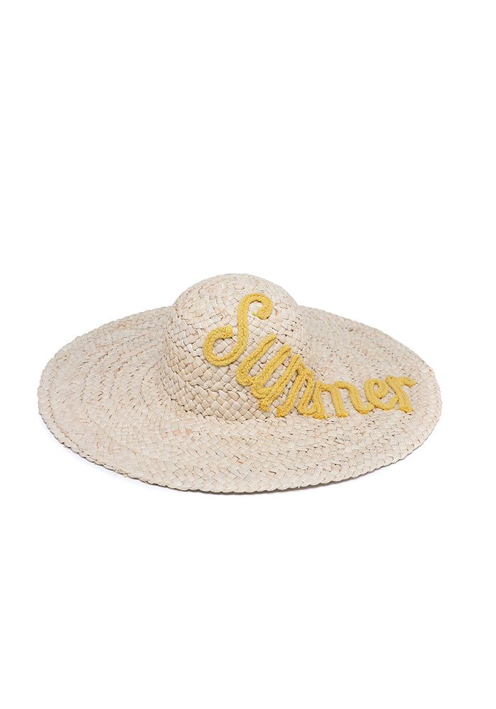 KASSANDRA The Viareggio – Embroidered Straw Hat Yellow