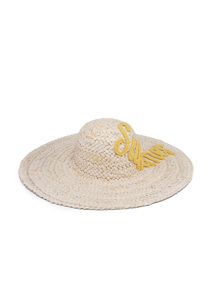 KASSANDRA Customizable Embroidered Straw Hat