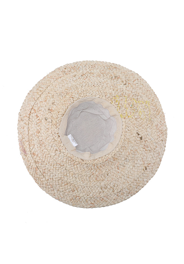 KASSANDRA Customizable Embroidered Straw Hat