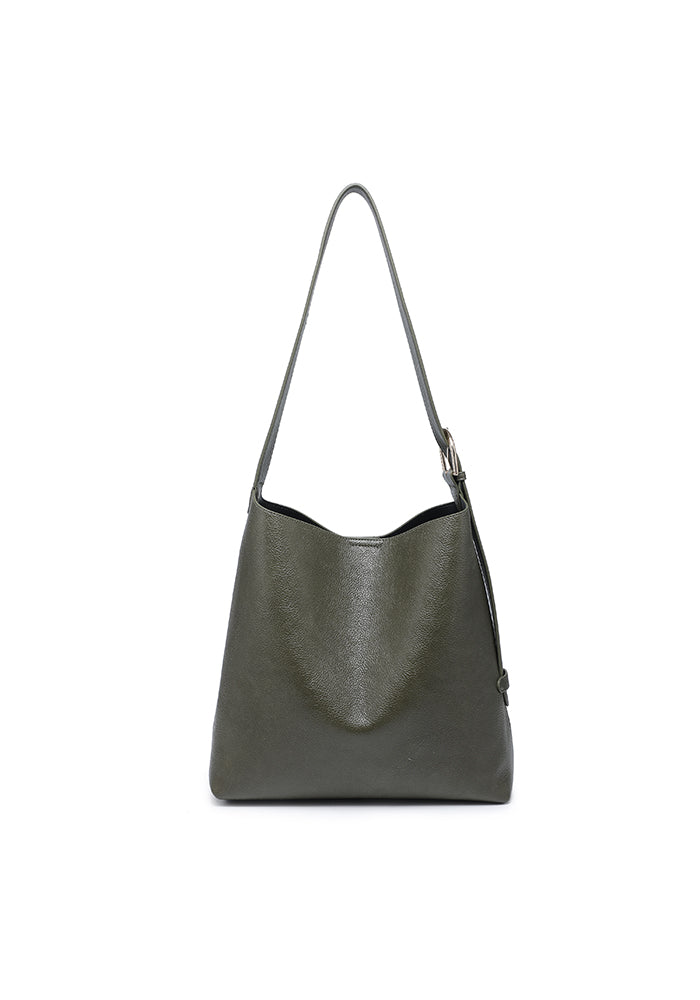 Pebbled Slouchy Hobo Tote with Pouch