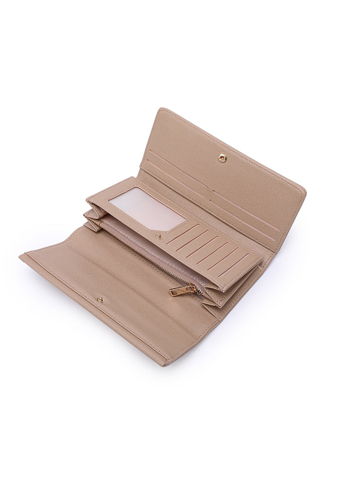 Compact Tri-Fold Leather Wallet