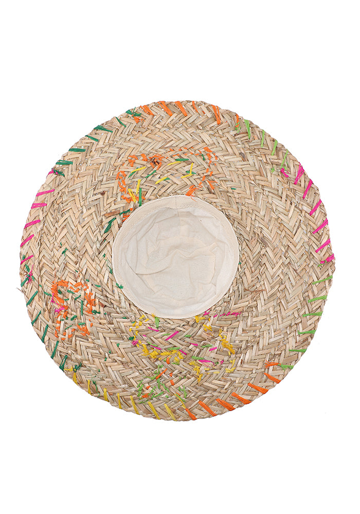 KASSANDRA Butterfly Embroidered Straw Hat