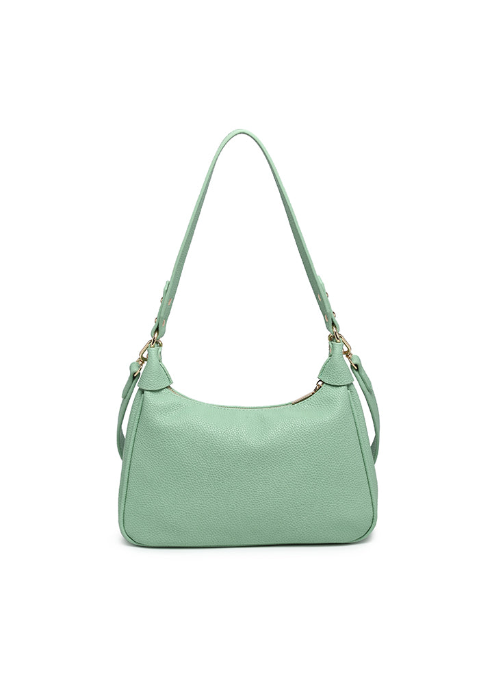 KASSANDRA Minimalist Chic Soft Pebbled Leather Shoulder Bag