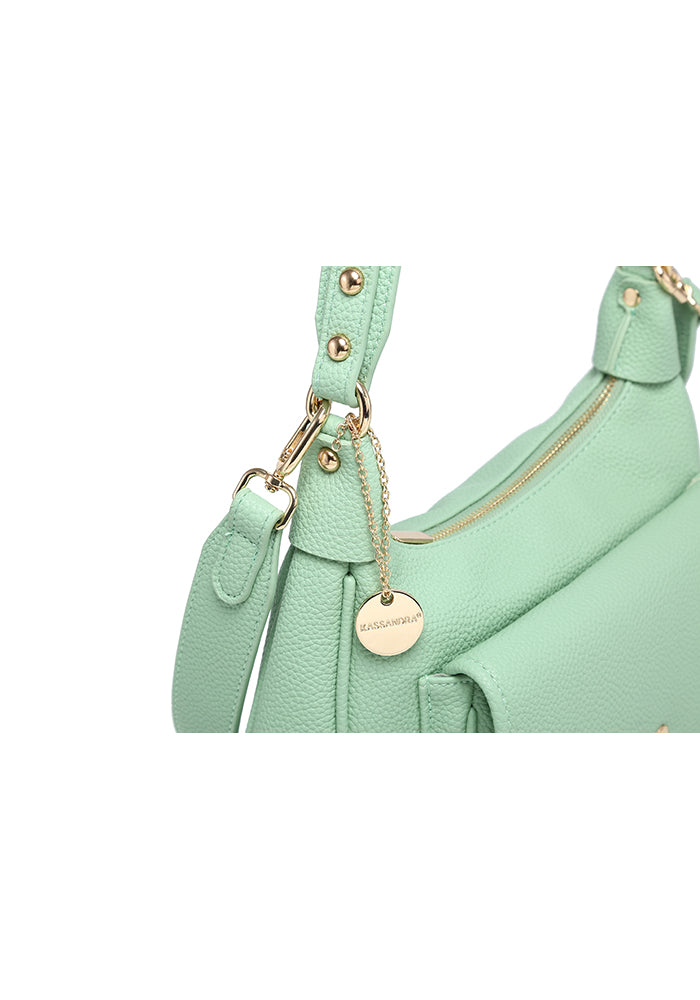 KASSANDRA Minimalist Chic Soft Pebbled Leather Shoulder Bag