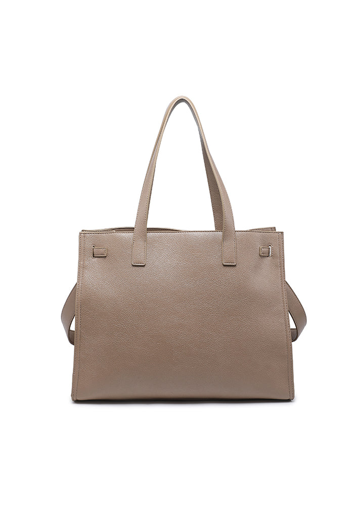 Pebbled Belted Work Tote